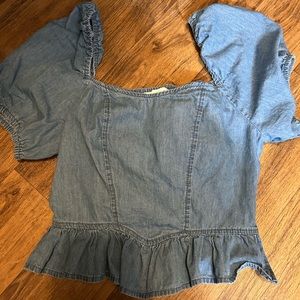Denim crop top
